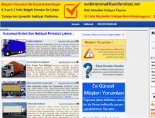Tablet Screenshot of evdenevenakliyecilersitesi.net